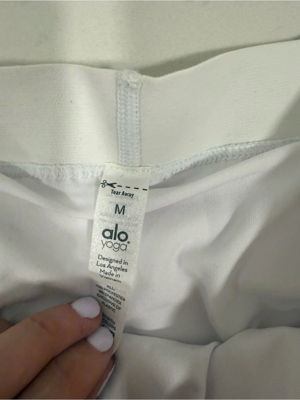 ALO Yoga White Pleated Skater Skirt